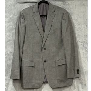 Z Zegna Gray Wool Mohair Blazer 40R Mens Luxury Old Money 2 Button Sport Coat